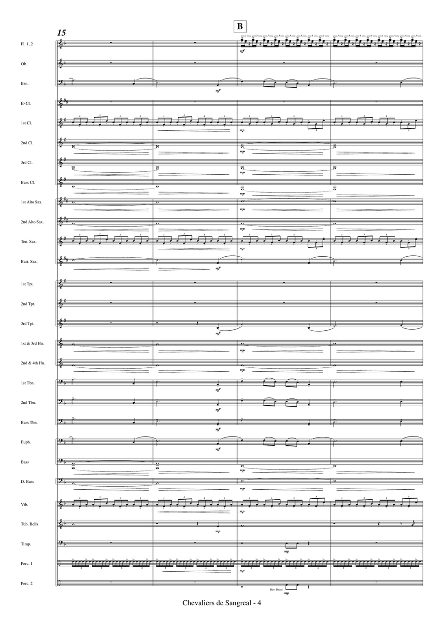 Chevalier De Sangreal Concert Band scores gallery preview page 6
