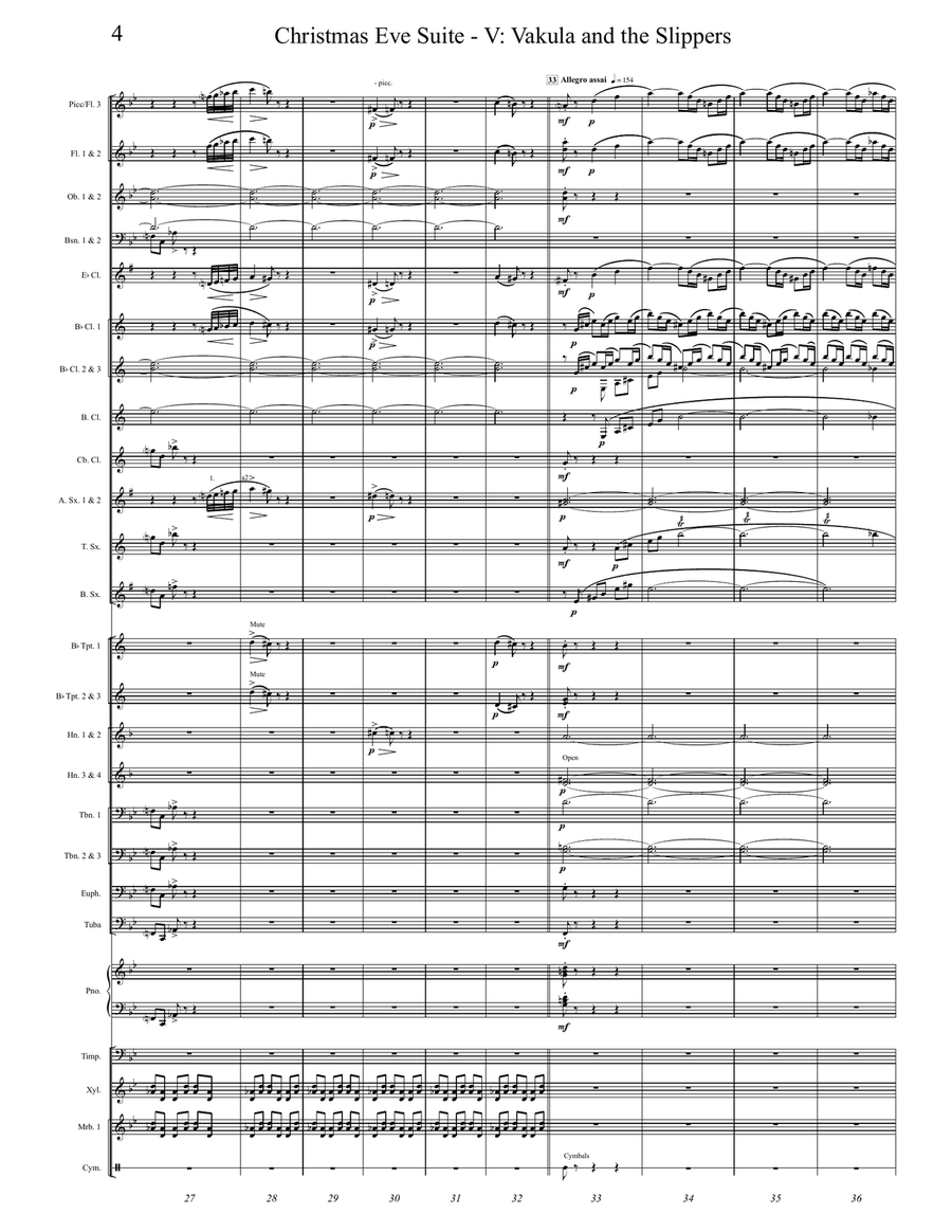 Christmas Eve Suite - V. Vakula and the Slippers Concert Band scores gallery preview page 6