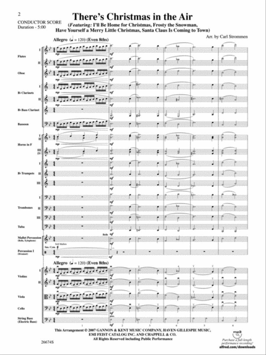 There's Christmas in the Air: Score Full Orchestra scores gallery preview page 2