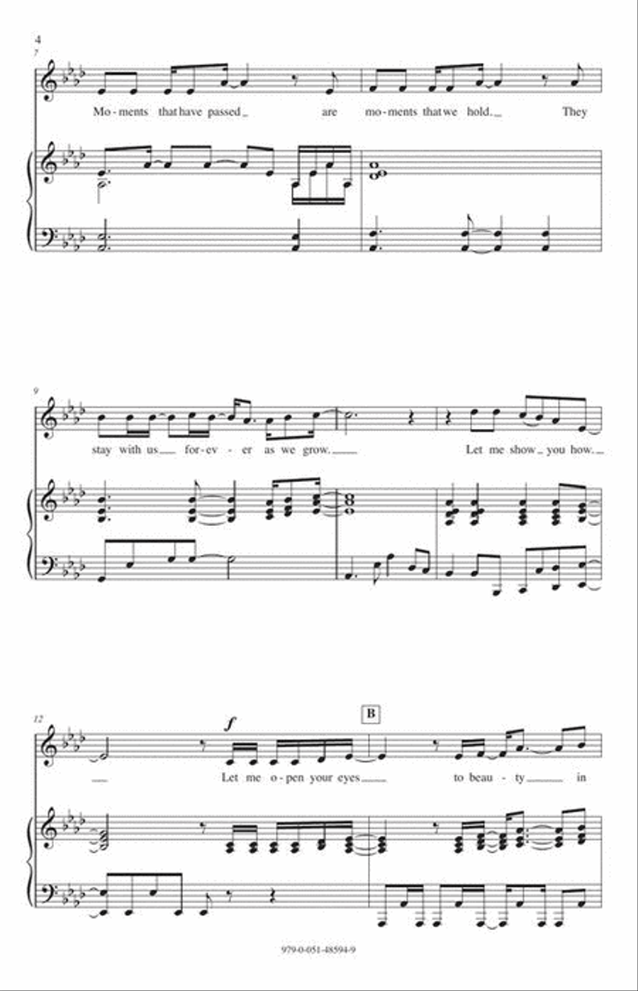 Let Me Open Your Eyes to Beauty Unison Choir scores gallery preview page 5