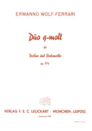 Duo g-moll fur Violine und Violoncello op. 33
