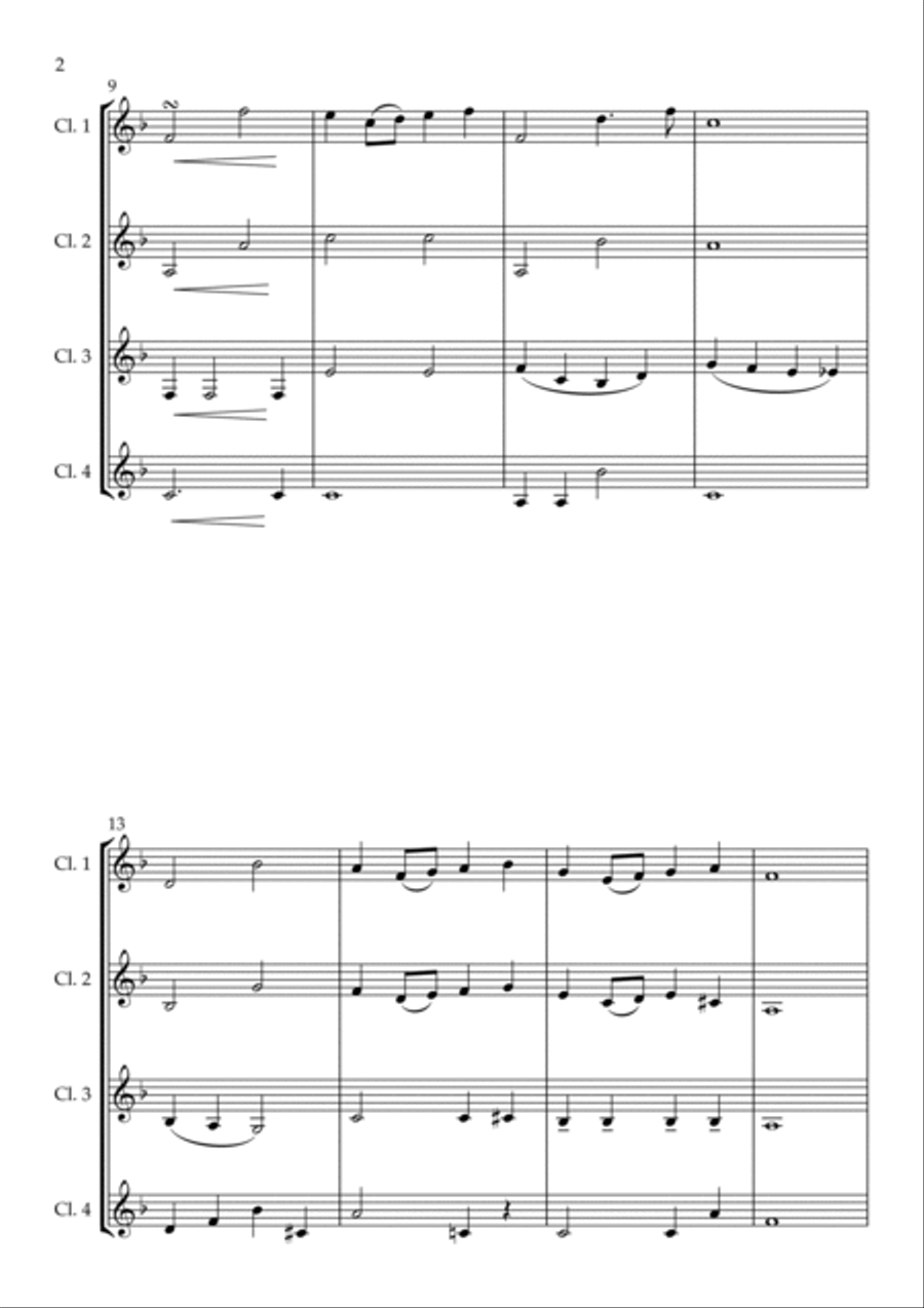 Over The Rainbow Woodwind Quartet scores gallery preview page 2