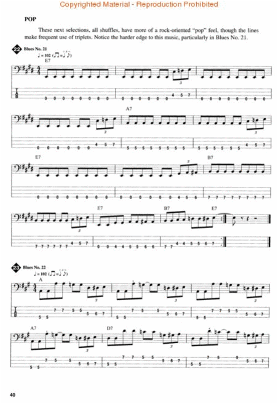 Blues Bass Blues Bass Bass Guitar Tablature scores gallery preview page 2