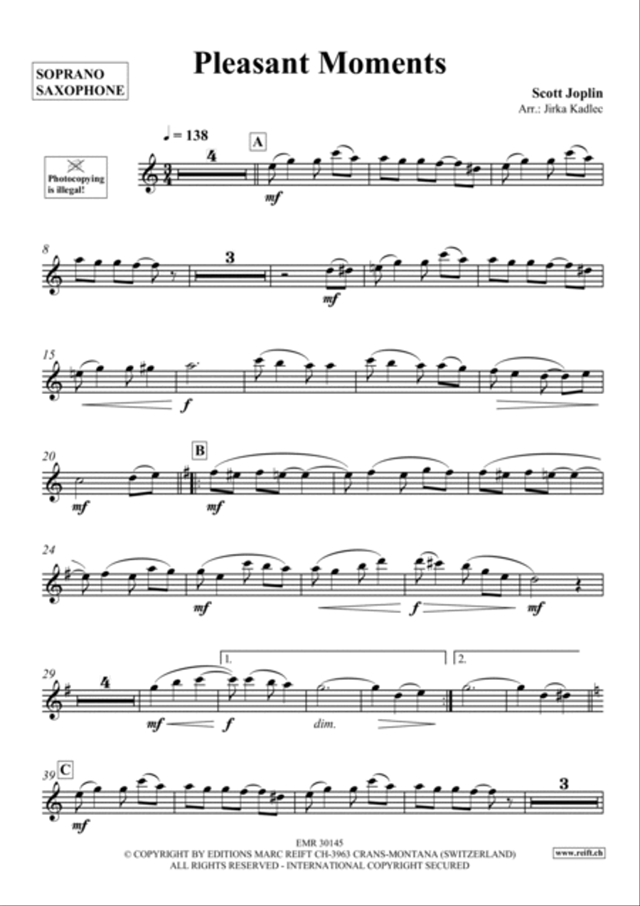 Pleasant Moments Soprano Saxophone scores gallery preview page 2