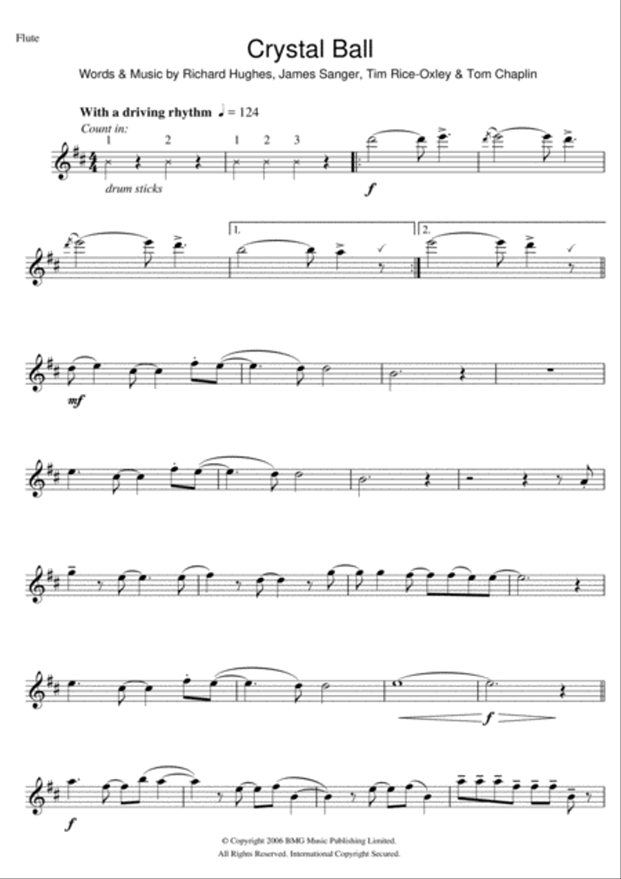 Crystal Ball Flute Solo scores gallery preview page 1