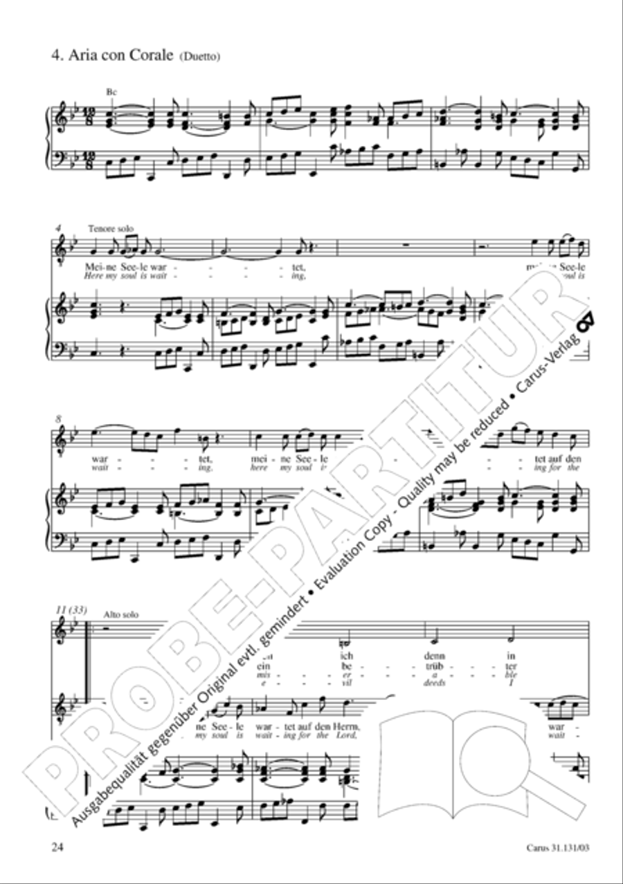 Form the deep, Lord, cried I, Lord, to Thee (Aus der Tiefe rufe ich, Herr, zu dir) 4-Part scores gallery preview page 25