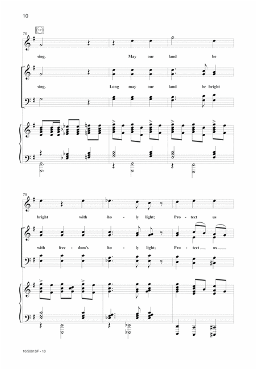 My Country, 'Tis of Thee 4-Part scores gallery preview page 10