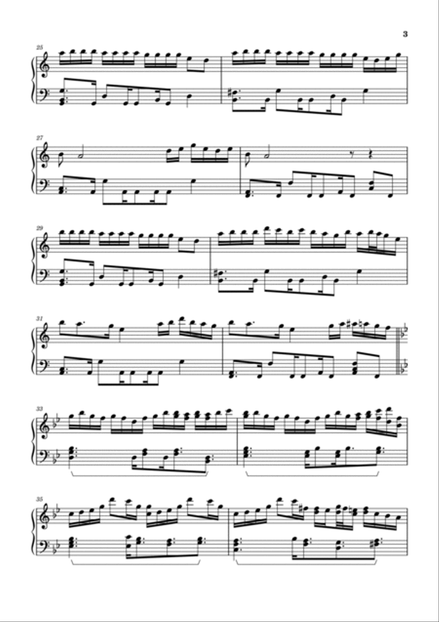 Shinunoga Iiwa Shinunoga Iiwa Piano Solo scores gallery preview page 3