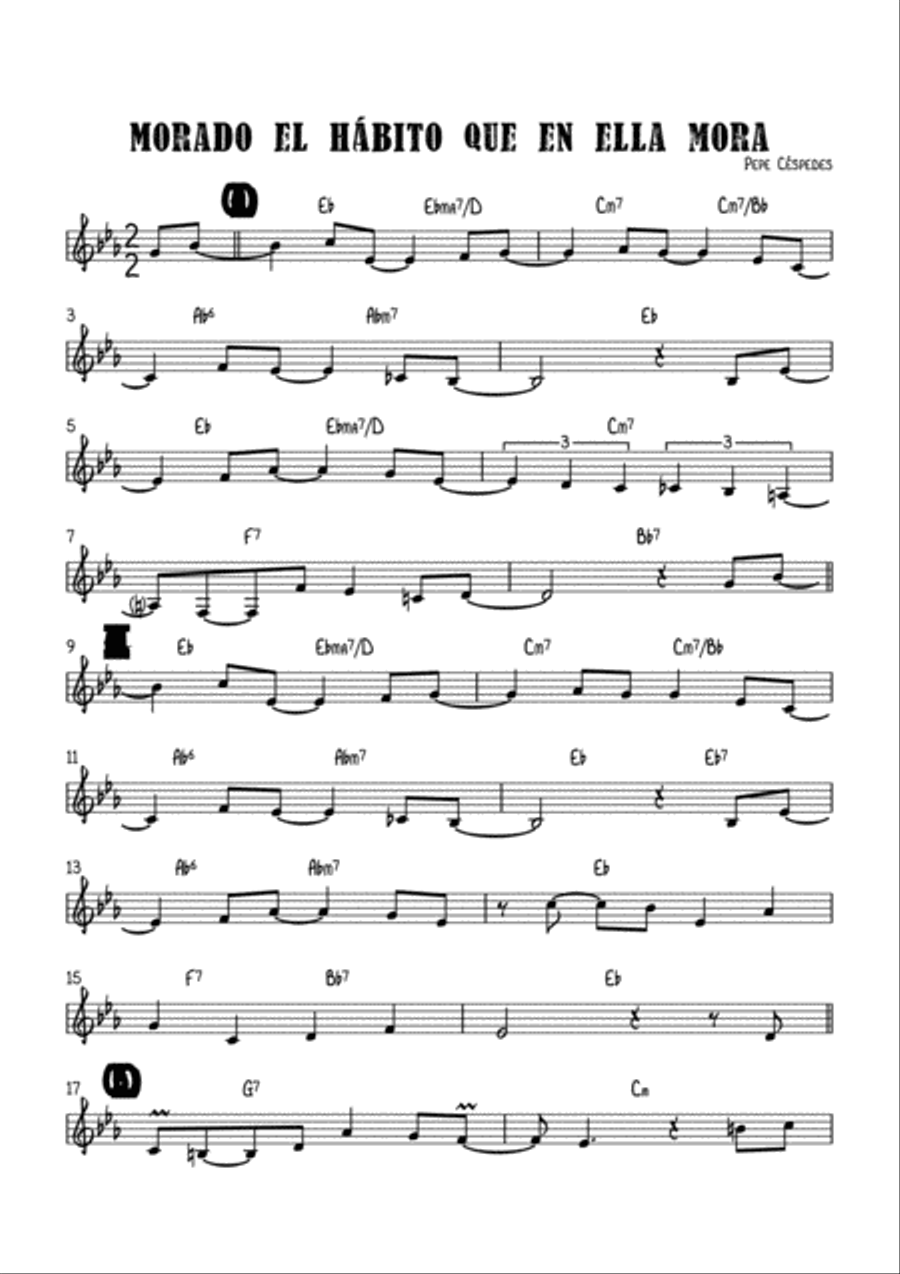 Morado el hábito que en ella mora Jazz Ensemble scores gallery preview page 2