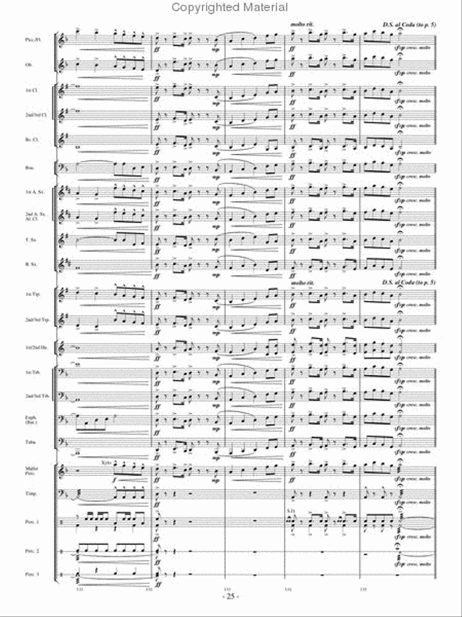 Quest of the Undaunted Knight Concert Band scores gallery preview page 24