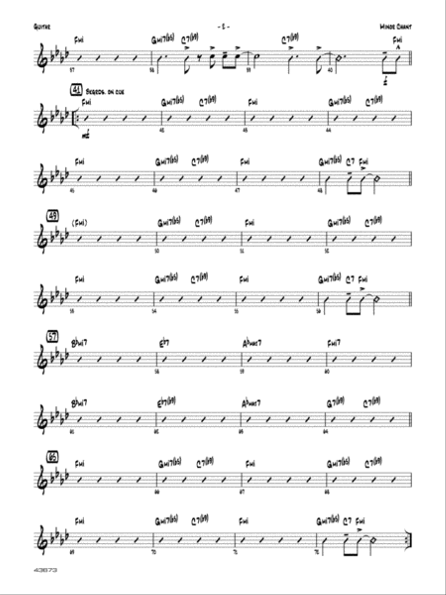 Minor Chant: Guitar Jazz Ensemble scores gallery preview page 2