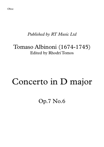 Albinoni Concerto D major Op.7 No.6 - solo trumpet and piccolo trumpet parts
