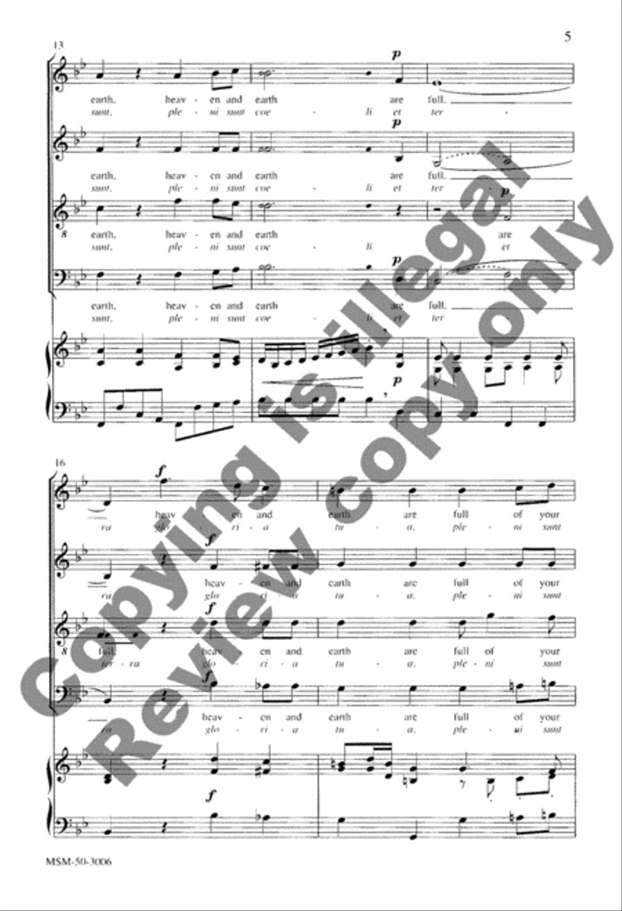 Holy, Holy, Holy Holy, Holy, Holy 4-Part scores gallery preview page 13