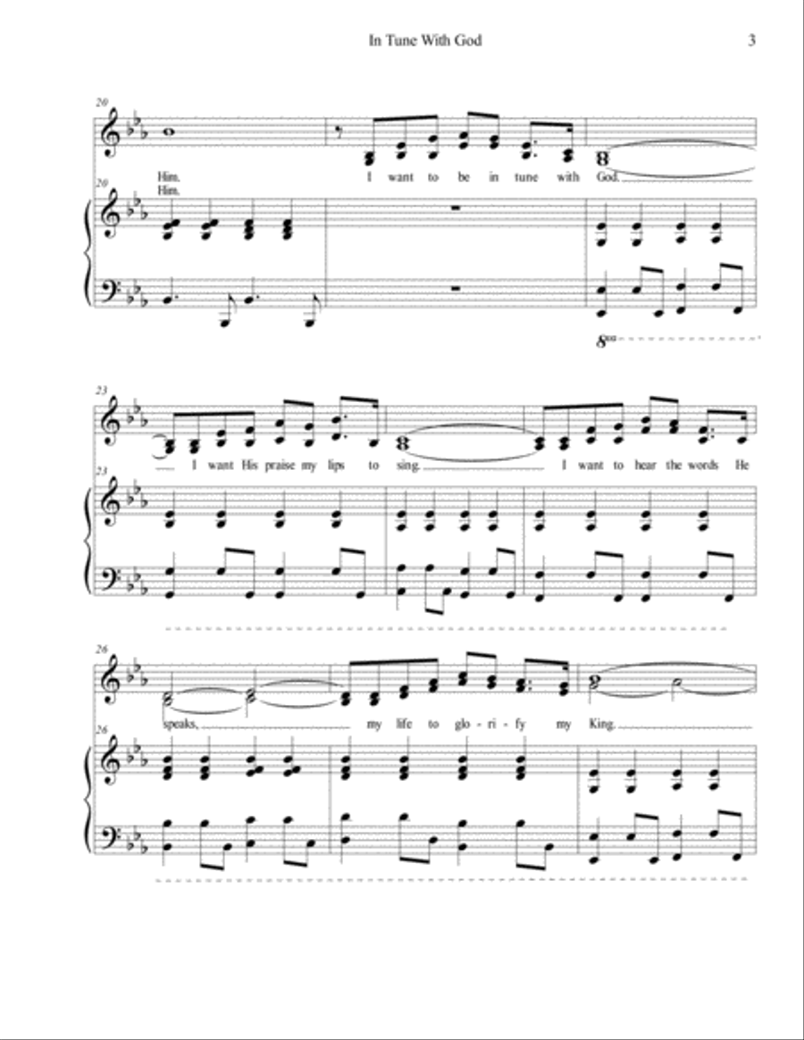 In Tune With God In Tune With God Vocal Duet scores gallery preview page 3