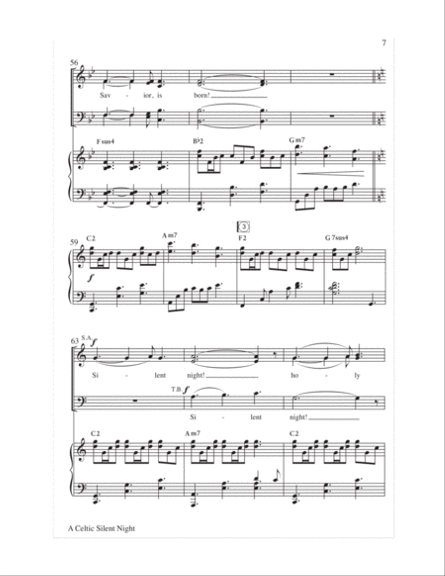 A Celtic Silent Night 4-Part scores gallery preview page 8