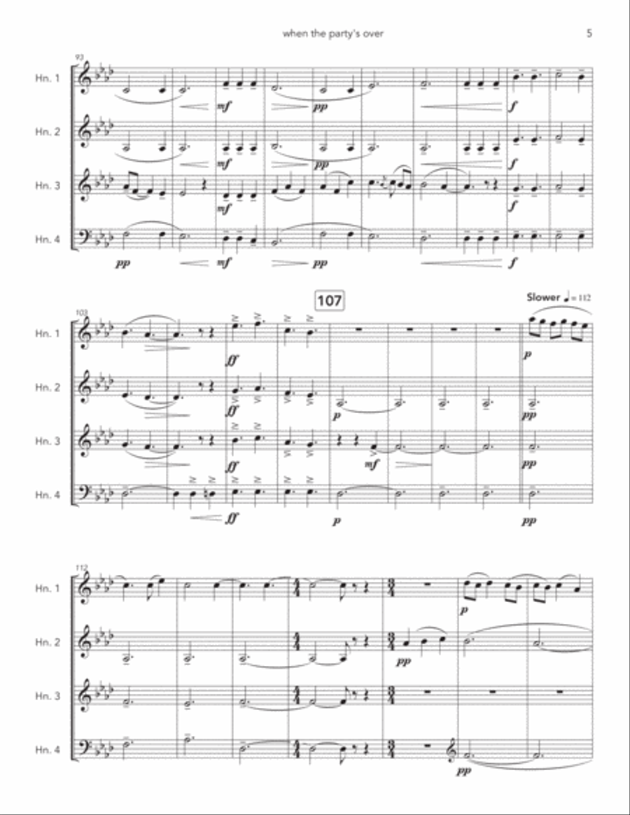 When The Party's Over Horn Solo scores gallery preview page 5