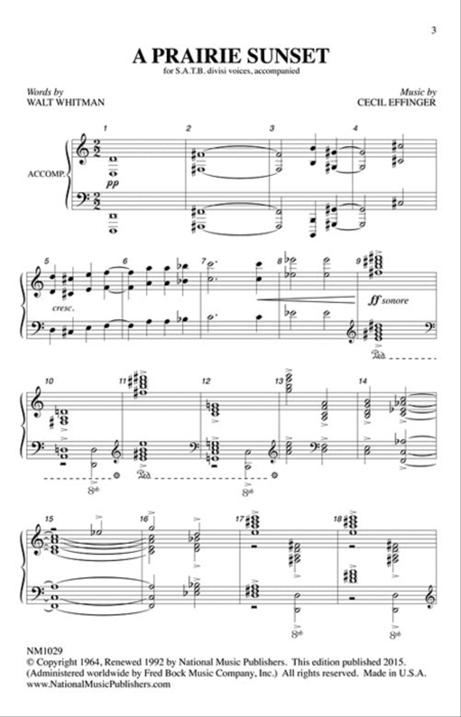 A Prairie Sunset A Prairie Sunset 4-Part scores gallery preview page 2