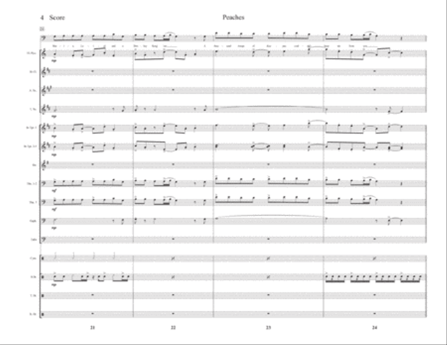 Peaches Peaches Marching Band scores gallery preview page 4