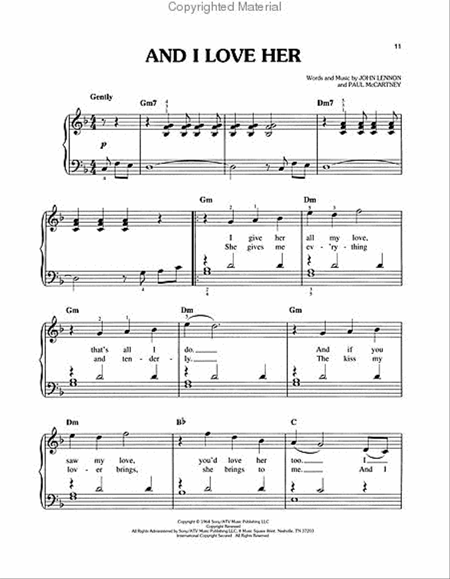 Lennon & McCartney Favorites Easy Piano scores gallery preview page 3