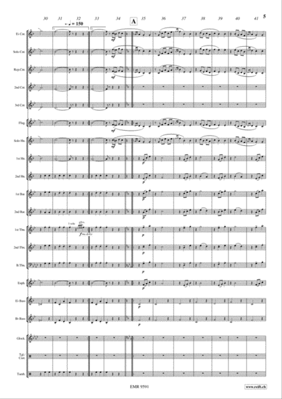 Nokia Waltz Brass Band scores gallery preview page 6