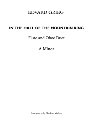 Book cover for In The Hall Of The Mountain King Flute and Oboe Duet-Score and Parts