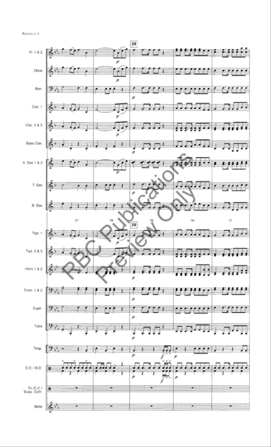 Rejoice Concert Band scores gallery preview page 9