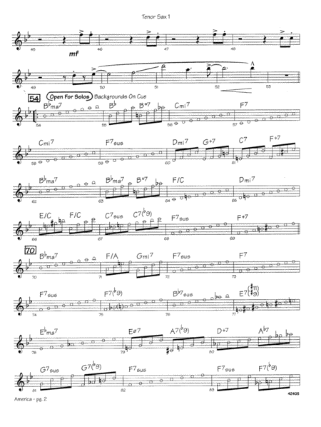 America, the Beautiful - 1st Tenor Saxophone