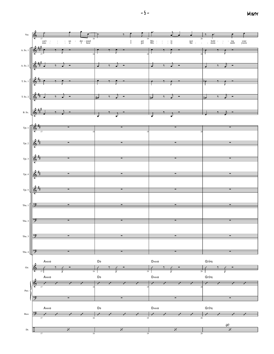 Misty Jazz Ensemble scores gallery preview page 6