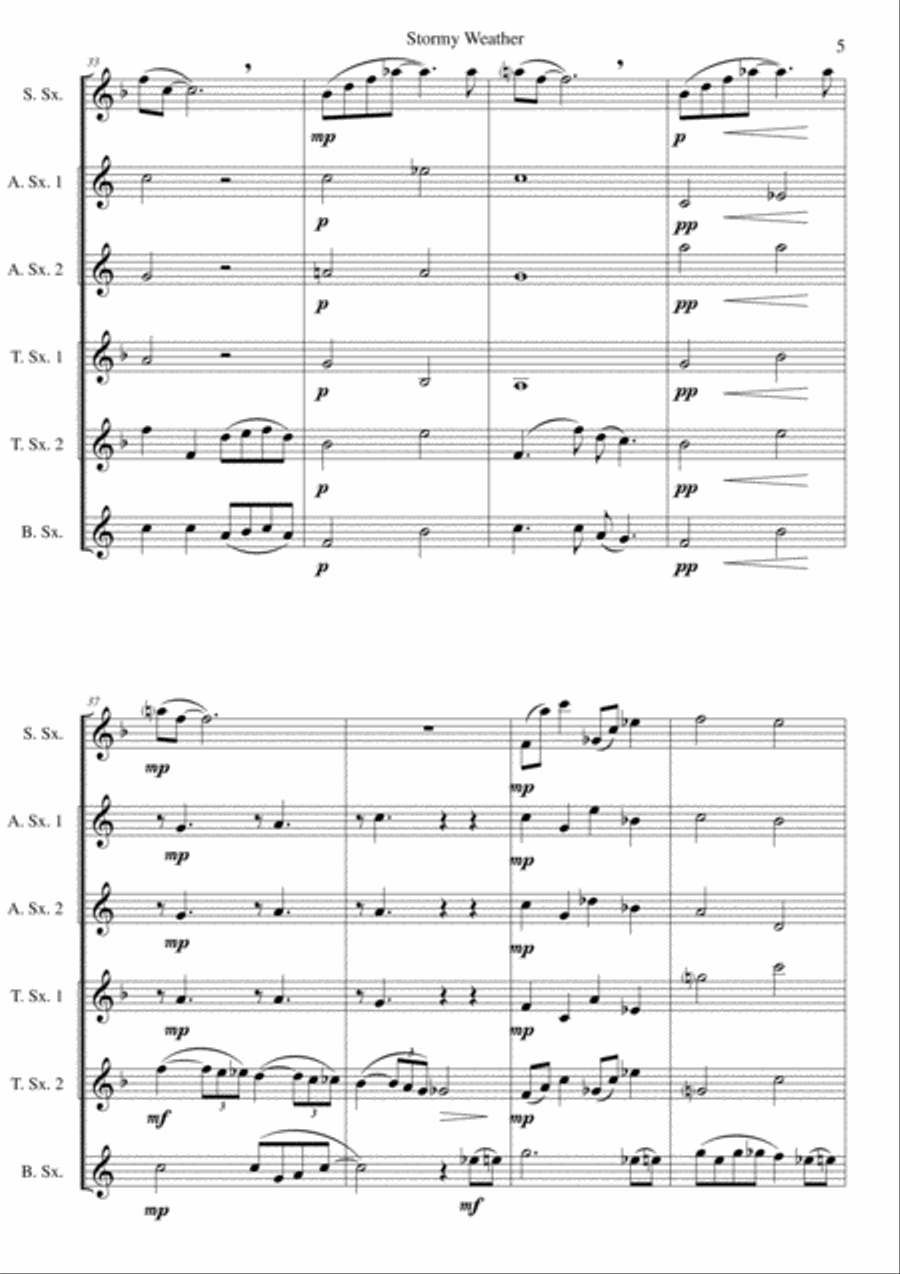 Stormy Weather Woodwind Ensemble scores gallery preview page 5