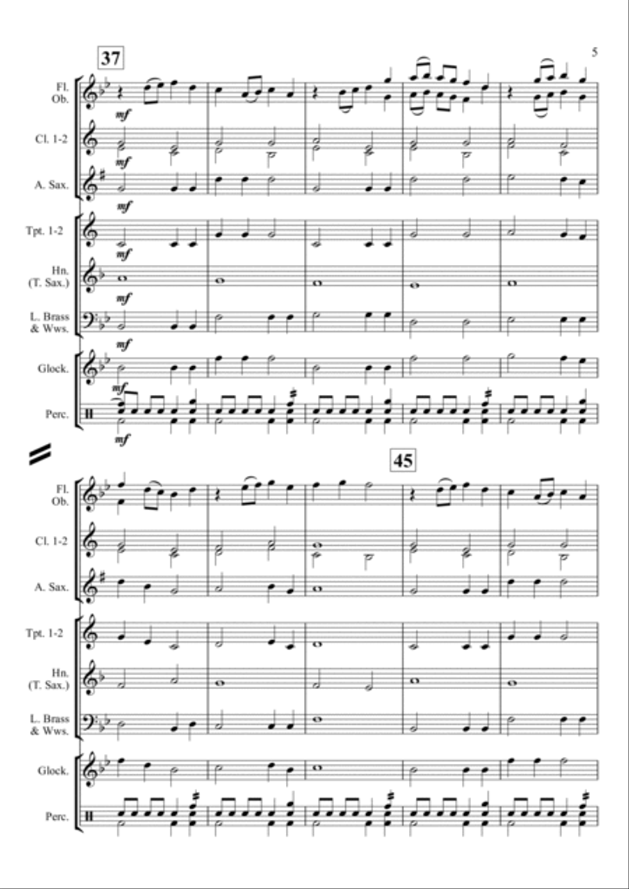 Land of the Silver Birch Large Ensemble scores gallery preview page 5