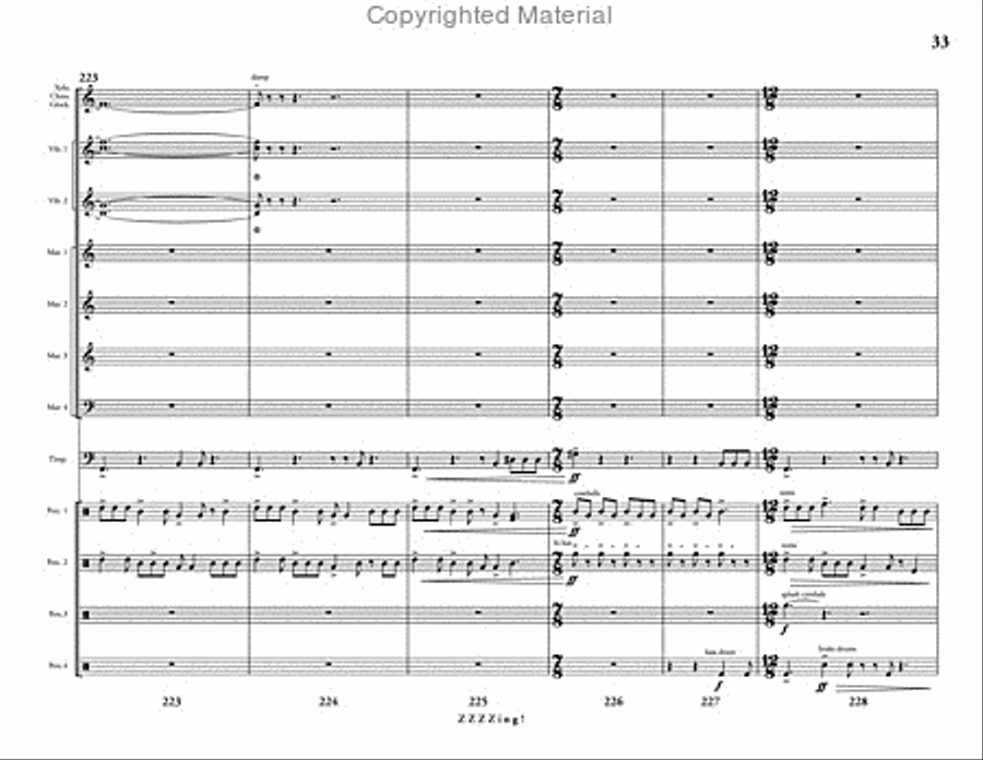 ZZZZing! ZZZZing! Percussion Ensemble scores gallery preview page 34