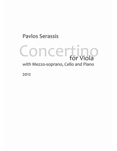 Concertino (2012) for viola with mezzo-soprano, cello and piano image number null