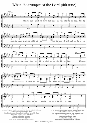 When the trumpet of the Lord. (4th tune). A new tune to a wonderful old hymn.