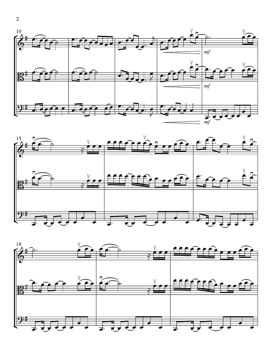 Ocean Eyes String Trio scores gallery preview page 2