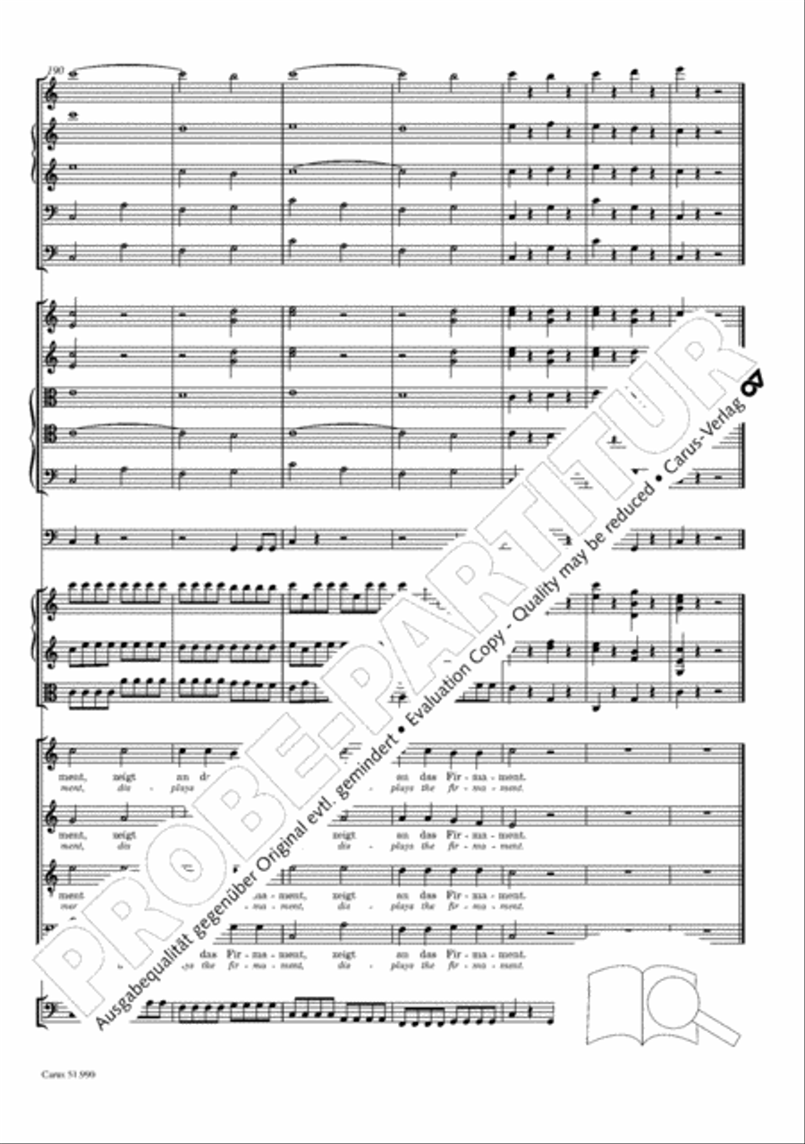 The Creation (Die Schopfung) 4-Part scores gallery preview page 141