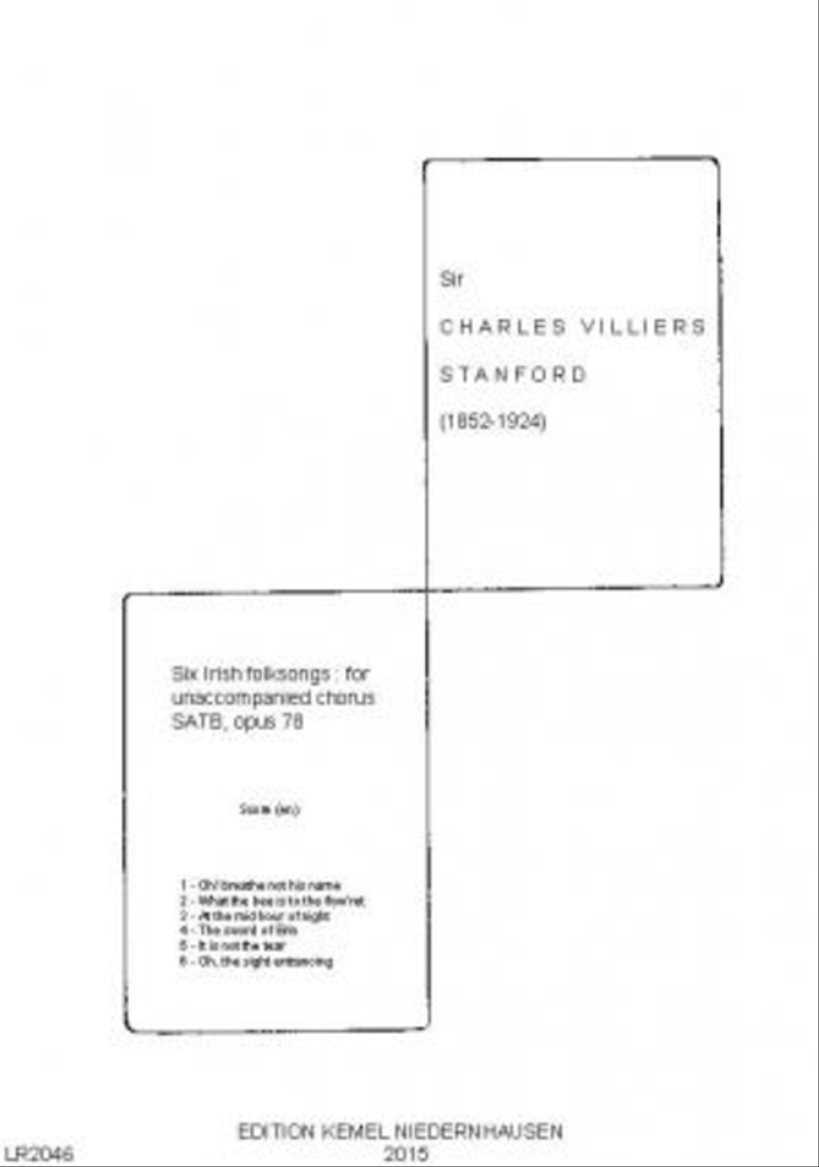 Six Irish folksongs 4-Part scores gallery preview page 1