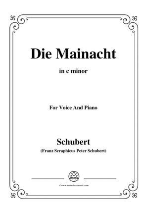 Schubert-Die Mainacht,in c minor,for Voice&Piano