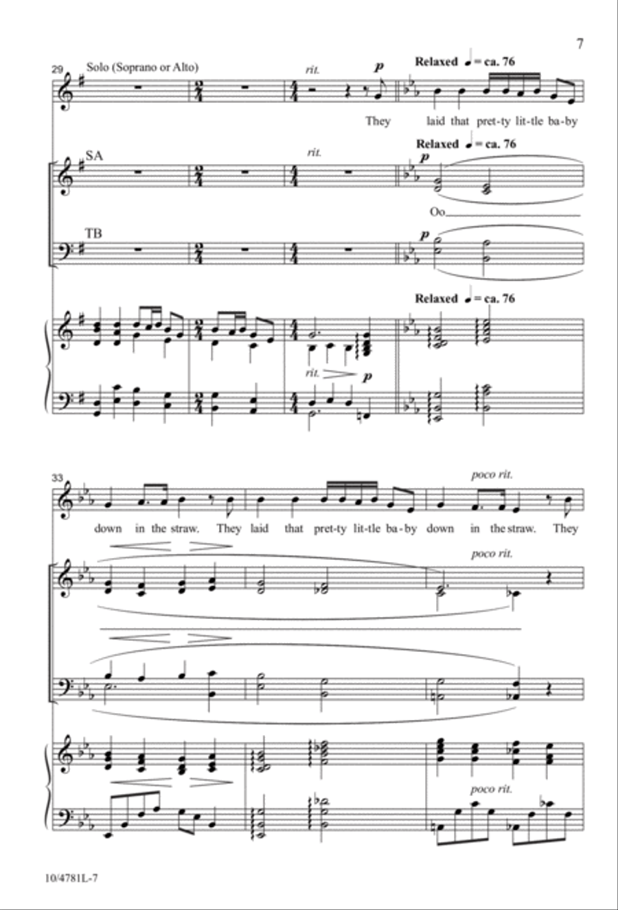 All ‘Round the Glory Manger 4-Part scores gallery preview page 7