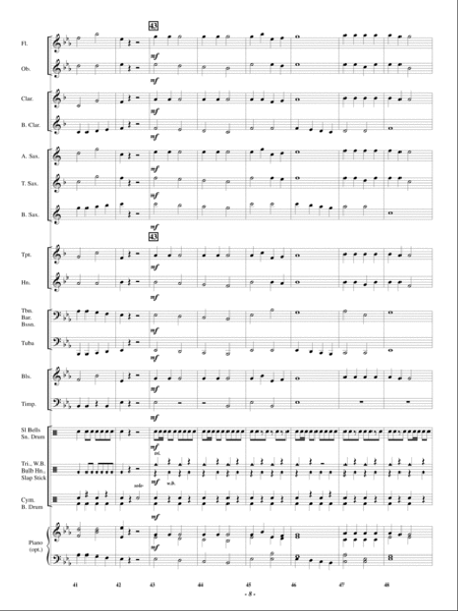 Jingle Bones Concert Band scores gallery preview page 7