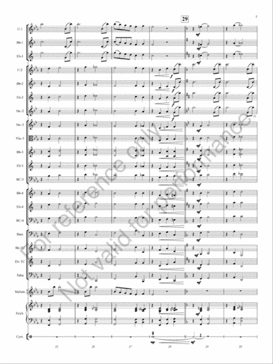 Blue Lake Reflections Blue Lake Reflections Concert Band scores gallery preview page 8