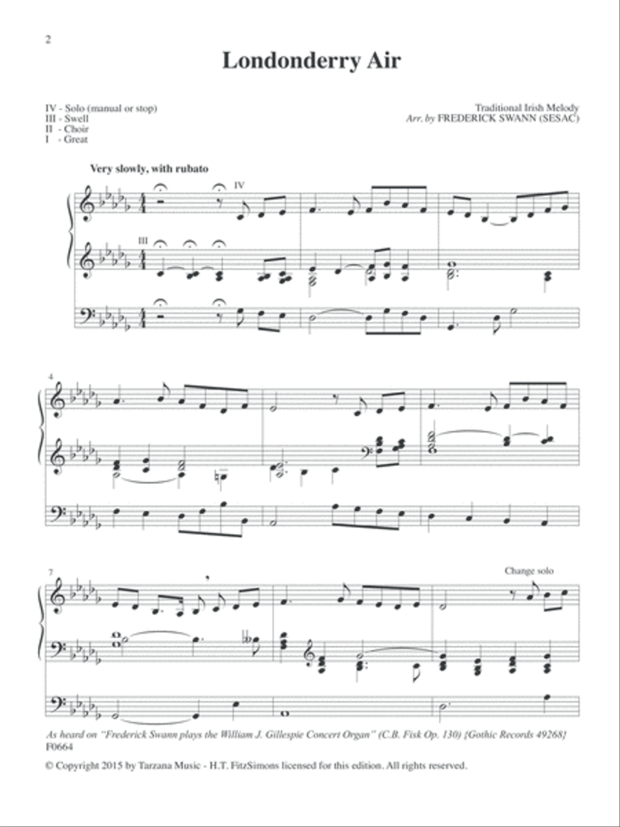 Improvisation on Londonderry Air Sacred scores gallery preview page 1