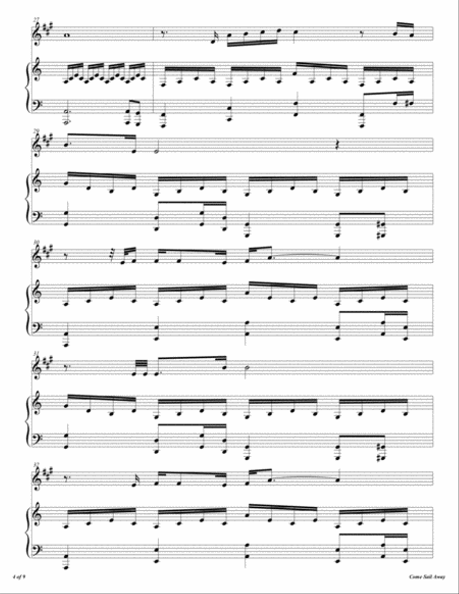 Come Sail Away Come Sail Away Alto Saxophone scores gallery preview page 5