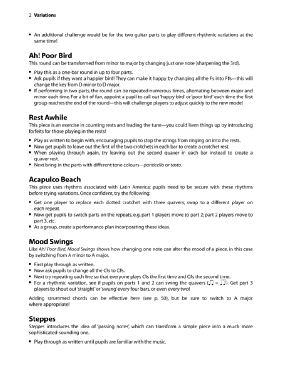 Enjoy Playing Guitar: Ensemble Games Guitar Ensemble scores gallery preview page 3