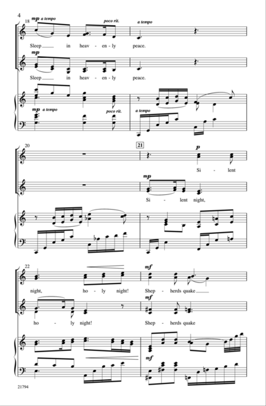 Silent Night Silent Night SSAA scores gallery preview page 4