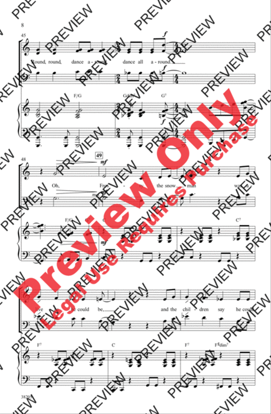 Frosty the Snowman 3-Part scores gallery preview page 8