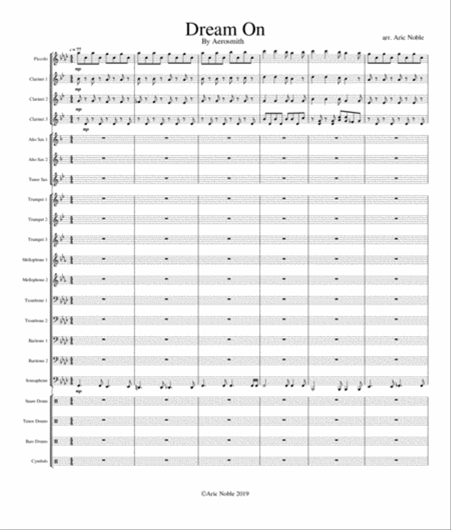 Dream On Large Ensemble scores gallery preview page 1