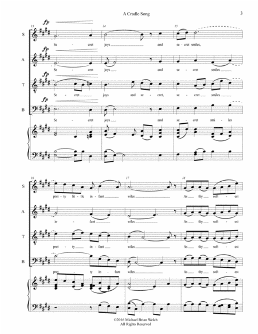 A Cradle Song Small Ensemble scores gallery preview page 6