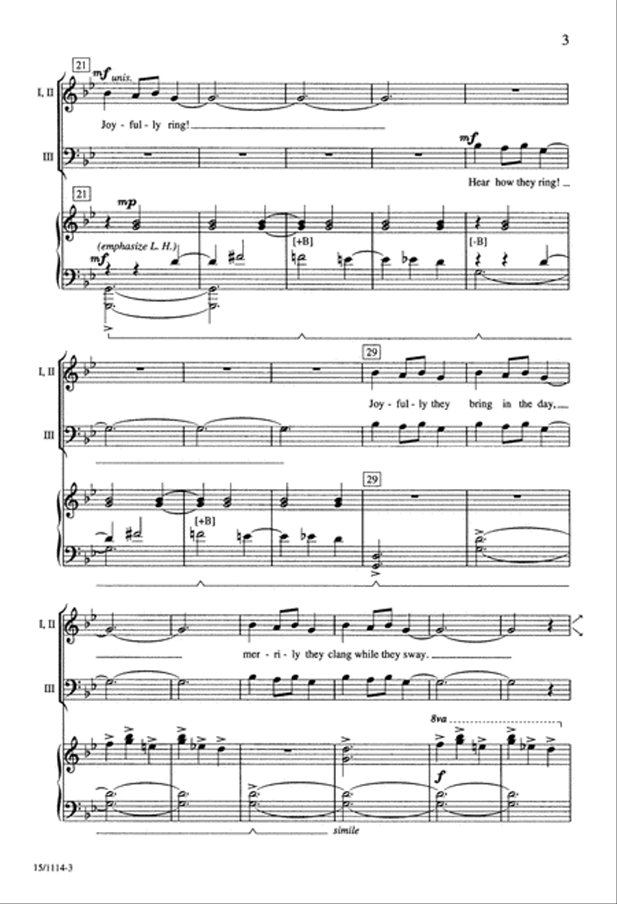 Ukrainian Bell Carol 3-Part scores gallery preview page 3