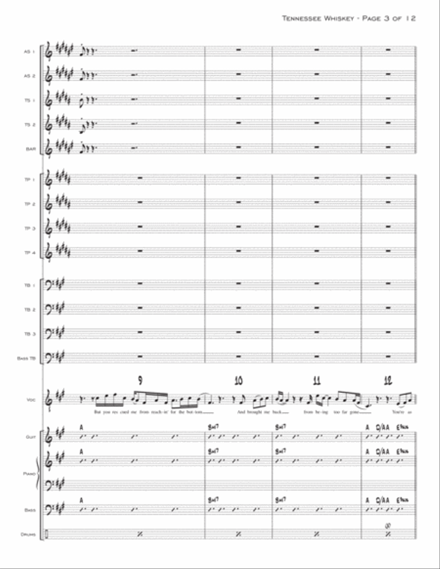 (Smooth As) Tennessee Whiskey Jazz Ensemble scores gallery preview page 3