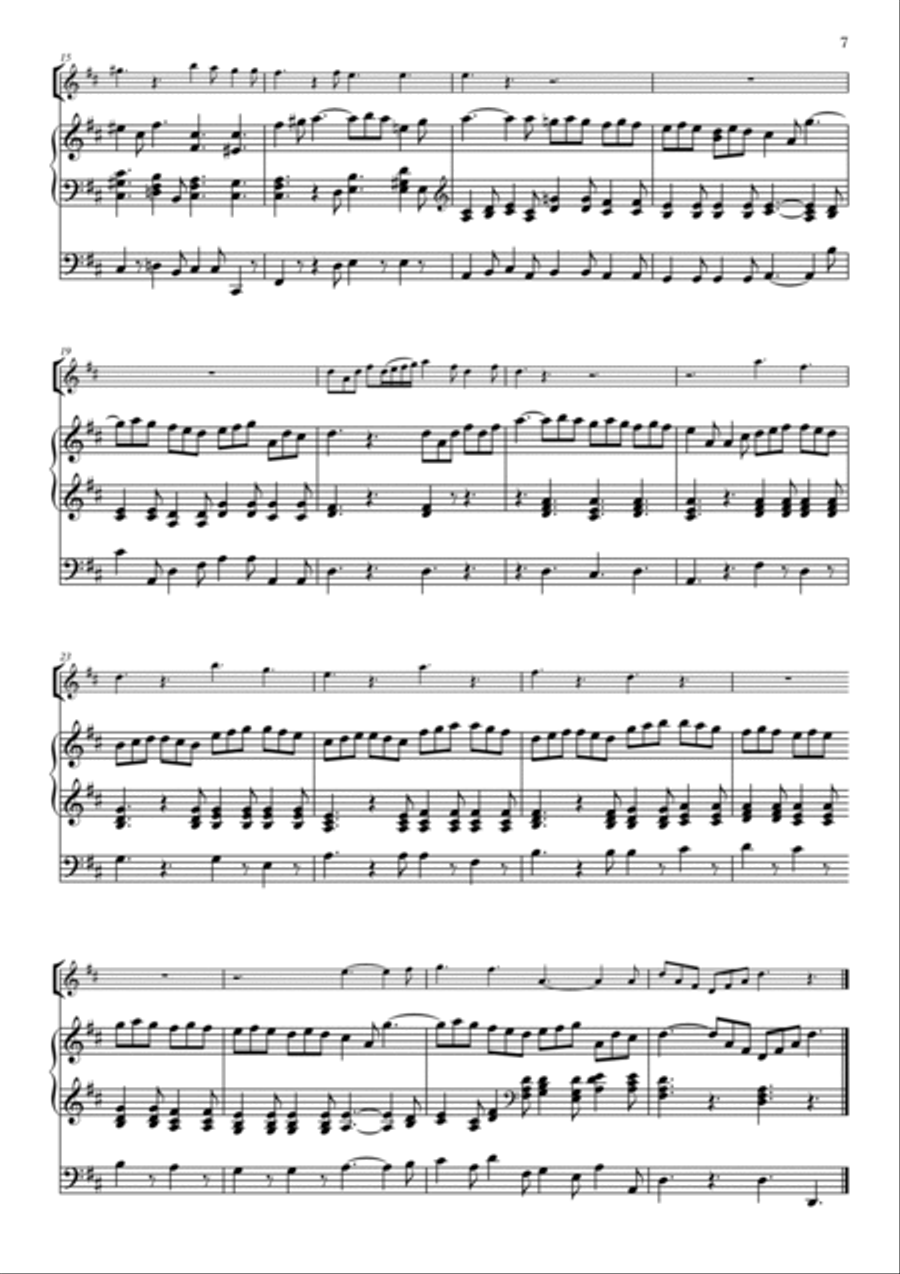 G. F. Handel Suite D major (from Water music) for trumpet & organ C Trumpet scores gallery preview page 5